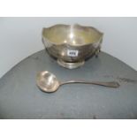 Silver Plated Punch Bowl and Ladle