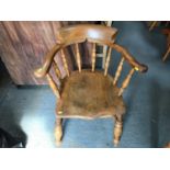 Smokers Bow Chair with Shaped Seat