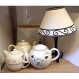 3x Teapots Lamp and Shades