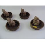 Wade Porcelain Cat Dishes