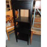Pair of Modern Black Ash Effect Bedside Cabinets with Single Drawers