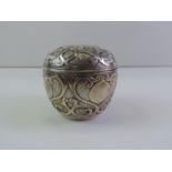 White Metal Trinket Box