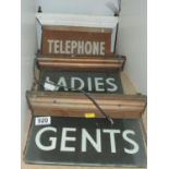 Vintage Metal Signs - Ladies, Gents and Telephone