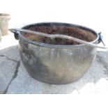 Old Cast Iron Cooking Pot