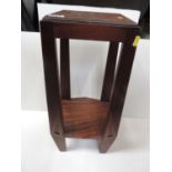 Mahogany Plant Stand with Shelf under