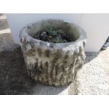 Concrete Garden Planter - Log Form