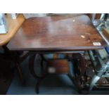 Edwardian Mahogany Occasional Table with Plant Shelf under