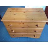 Pine Chest of Three Drawers