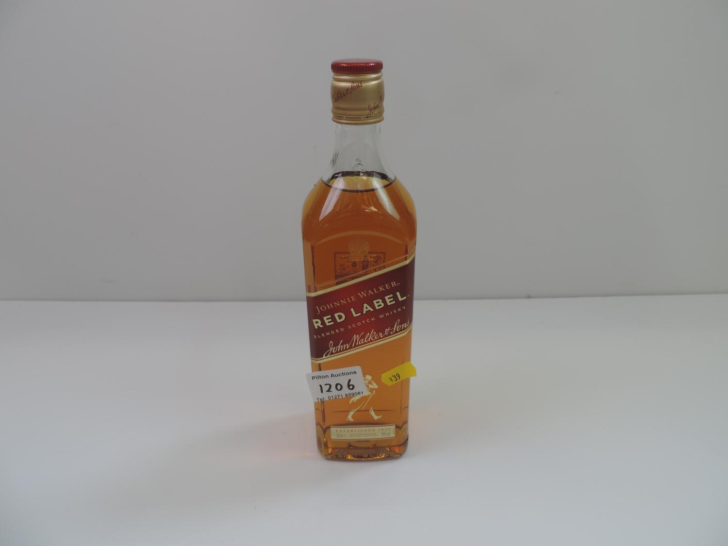 Bottle of Johnnie Walker Red Label Whisky