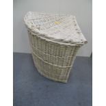 Wicker Corner Laundry Basket