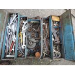 Cantilever Tool Box and Contents - Spanners etc