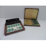 Cased Cutlery and Dominoes Set
