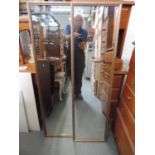 2x Gilt Framed Full Length Mirrors