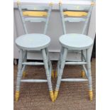 Pair of Painted Kitchen Chairs