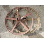 Pair of Cast Iron Implement Wheels