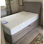 Cloud 1500 Memory Foam Mattress, 4ft Divan Bed with Drawer Storage and Headboard