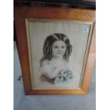 Burr Walnut Framed Portrait