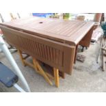 Folding Garden Table with Four Folding Matching Chairs stowed inside
