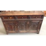 Carved Oak Sideboard