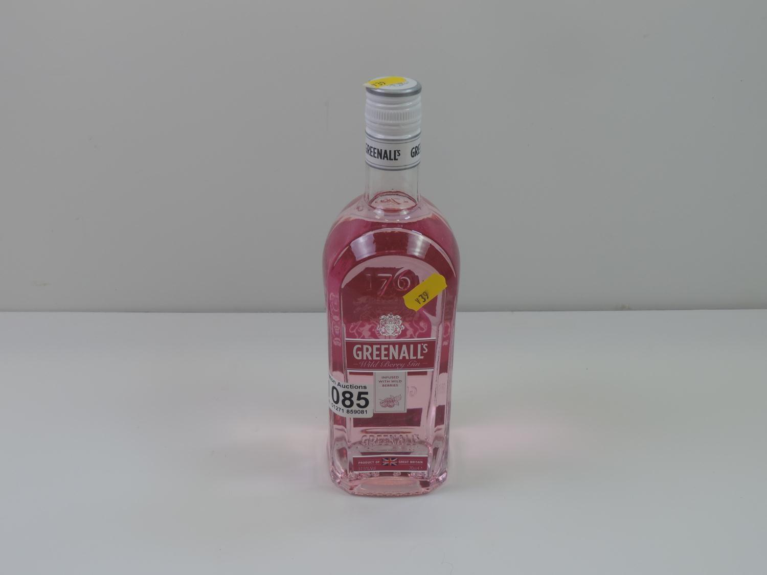 Bottle of Greenall's Wild Berry Gin