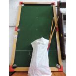 Small Folding Snooker Table with Balls and Cues