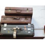 3x Vintage Suitcases
