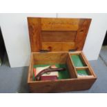 Wooden Box and Contents