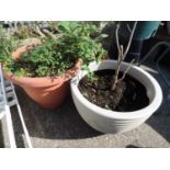 3x Plastic Garden Planters