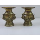 Pair of Brass Urns