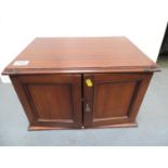 Small Mahogany Table Top Cabinet