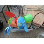 Quantity of Rackets, Beach Toys etc