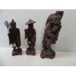 Carved Treen Japanese Ornaments