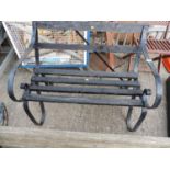 Metal End Garden Bench