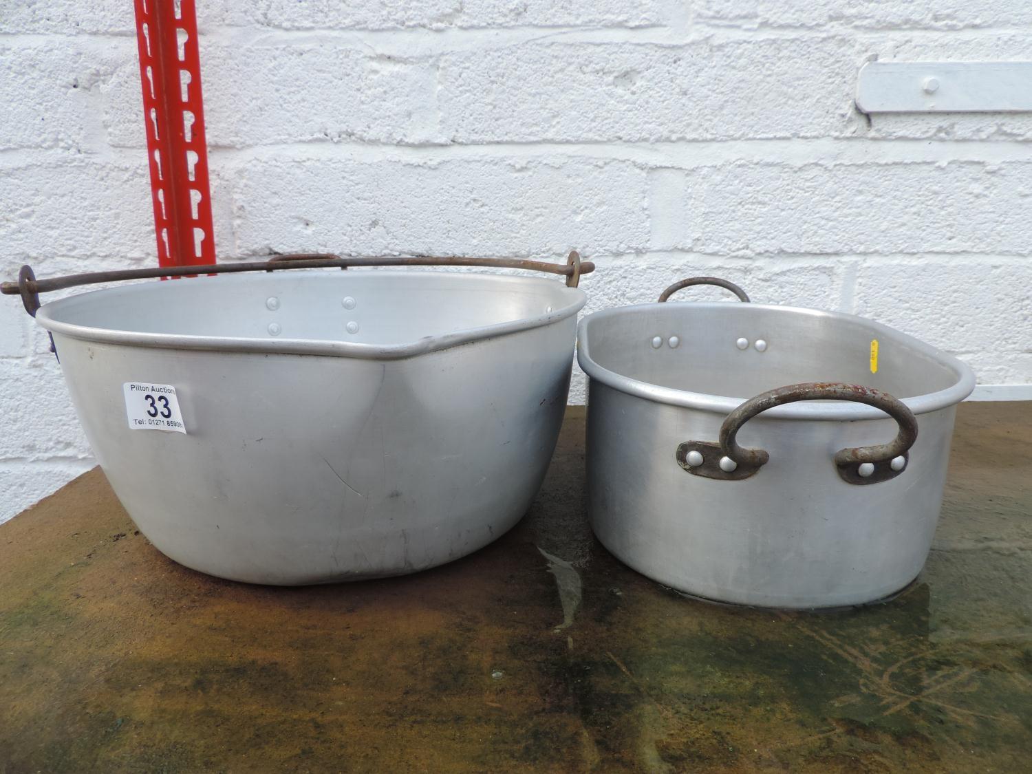 2x Aluminium Cooking Pots