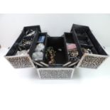 Vanity Case and Contents - Costume Jewellery