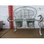Small Metal Garden Planter in the form of a Bench