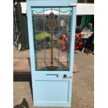 Door with Coloured Leaded Glass