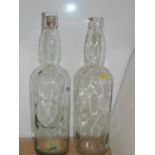 2x Large Whiskey Bottles