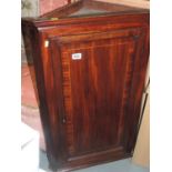 Victorian Mahogany Inlaid Corner Cupboard