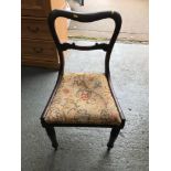 Period Cane Seated Armchair and Victorian Mahogany Dining Chair