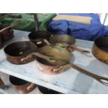 4x Copper Pans