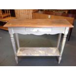 Painted Shabby Chic Hall Table with Single Drawer