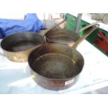 3x Copper Pans