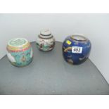 3x Ginger Jars