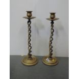 Brass Twist Candlesticks