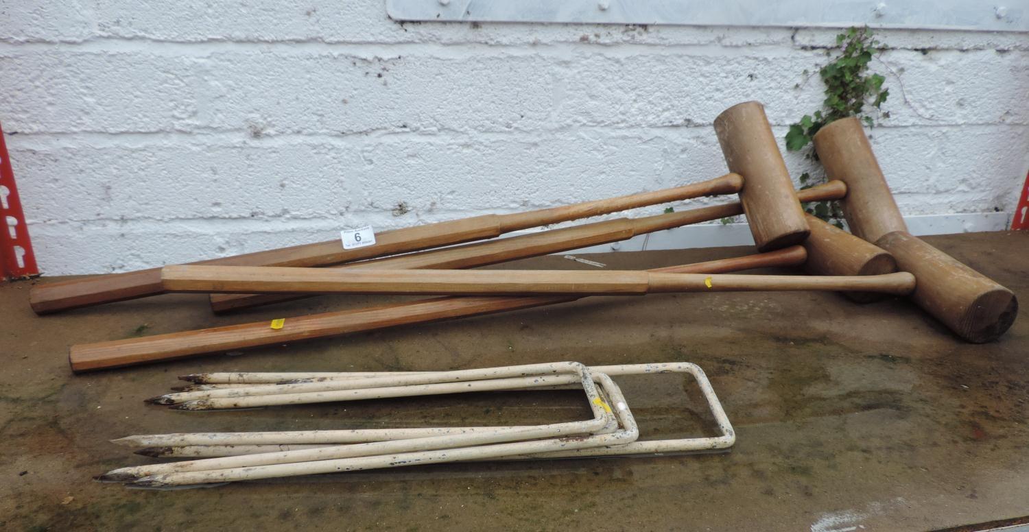 Croquet Mallets and Hoop