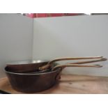 3x Copper Pans