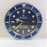 Rolex Dealer Display Clock to Replicate Deep Sea Divers Chronometer