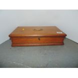 Oak Box with Brass Handle and Key