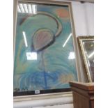 Framed Pastel Drawing Signed Sam